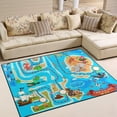 thumbnail image 2 of Coolnut Pirate Treasure Map Lightweight Carpet Mats, 5'3" x 4' Area Soft Rugs, Floor Mat Rug Home Decoration for Kids Room Living Room, 63"x 48", 2 of 6