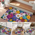 thumbnail image 6 of Colorful Spring Floral Large Area Rugs for Bedroom Living Room, Soft Non Slip Carpet Bedside Rug, Modern Oil Painting Flowers Rectangular Floor Cover Kitchen Accent Rug 2'x3' for Dining Room/Office, 6 of 9