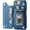 Blue, variant on REQO iPhone 7 Plus iPhone 8 Plus Wallet Case with Card Holder, Premium PU Leather Kickstand Card Slots Case,Double Magnetic Clasp and Durable Shockproof Cover 5.5 Inch(White)