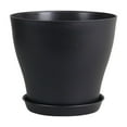 thumbnail image 2 of Macetas de plástico con orificios de drenaje y bandejas | Macetas pequeñas para interiores y exteriores para suculentas, hierbas, flores | Plástico ligero y duradero, ideal para alféizares de, 2 of 8