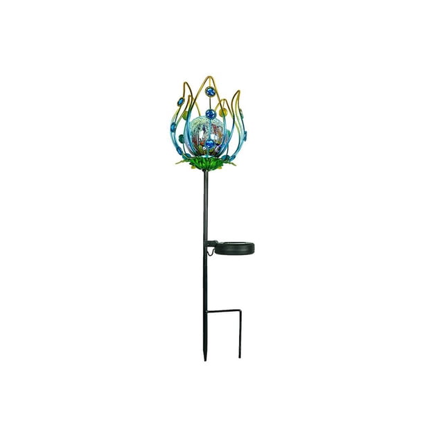 Luz Solar De Jardín De Hierro Forjado Lámpara De Exterior De Hierro Forjado Led Para Exteriores Lámpara De Jardín De Flores De Simulación De Hierro Forjado seitruly HA025025-01