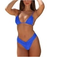 thumbnail image 2 of Bikini Sets for Women Sexy,Summer Swimsuit Women Bikini,Swimsuits for Women 2 Piece High Waisted,Women's Solid Color Swimsuit+Swimming Trunks Sexy and Fashionable Bikini Split Swimsuit, 2 of 4