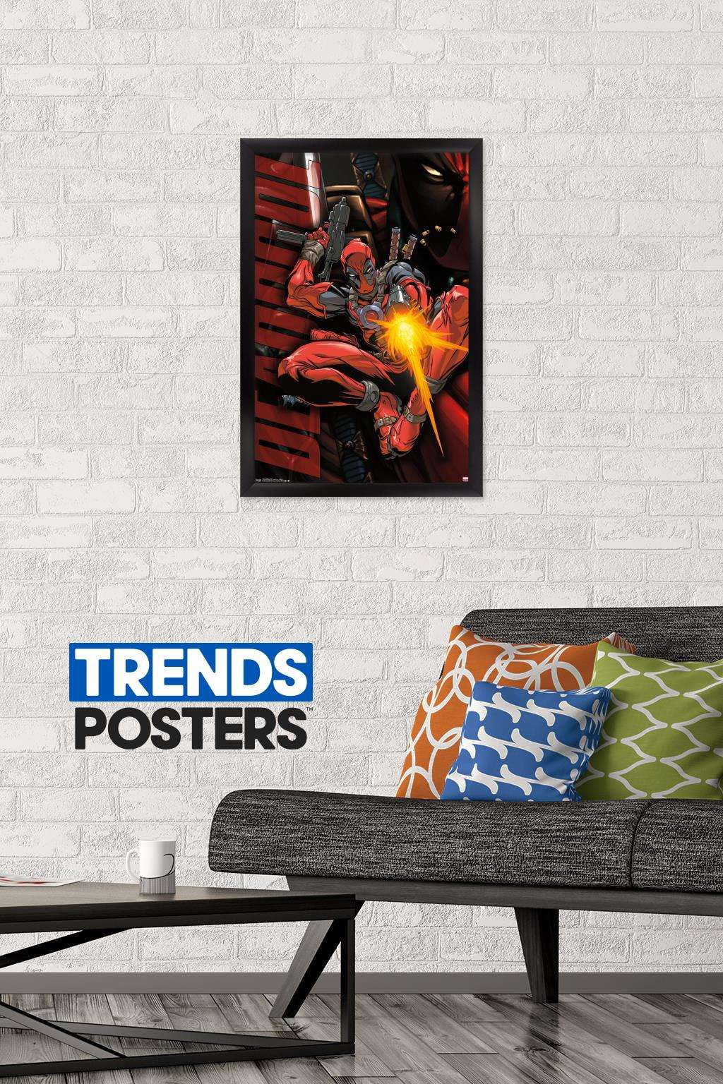 Marvel Comics - Deadpool - Jump Wall Poster, 14.725" x 22.375", Framed