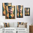 thumbnail image 4 of Designart Alien Face With Flowers 5 Hexagon Canvas Wall Art, 4 of 5