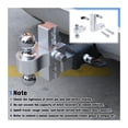thumbnail image 4 of 2'' Receiver 6'' Drop/Rise Adjustable Trailer Tow Hitch Dual Ball W/Lock 10000lb ,Weatherproof Double Locking Hitch Pin, 4 of 7