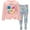 Blue/pink, variant on Pinkfong Baby Shark Toddler Girls T-Shirt and Leggings Outfit Set Infant to Toddler