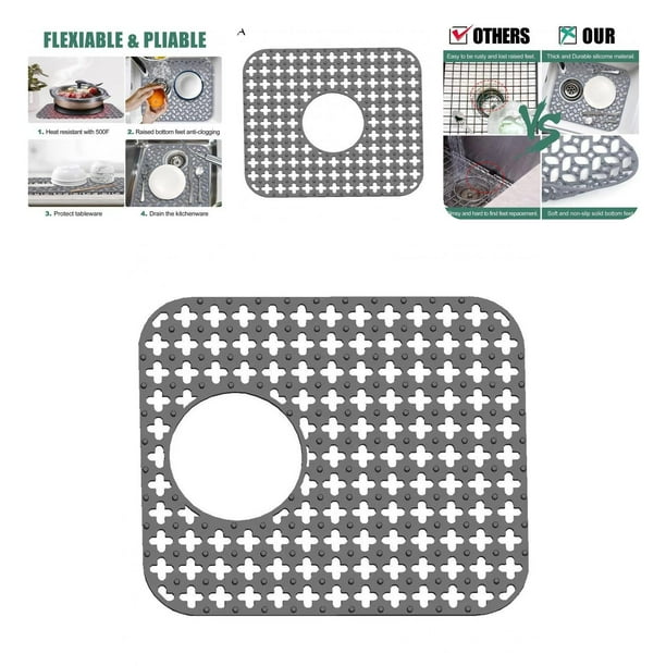 Antiscratch Food Grade Hollow Sink Mat with Drain Hole Practical Heat