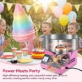 thumbnail image 5 of Commercial Cotton Candy Machine - 1000W Electric Cotton Candy Maker with 3500RPM Motor, Stainless Steel Bowl, Perfect for Home, Parties, Carnivals & Events (Pink）, 5 of 14