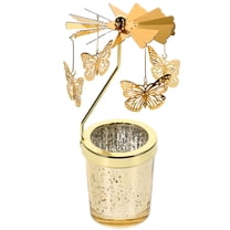 Minkissy Metal Rotating Table Centerpiece Candle Holder Votive Holders for Home Decor Party Events 1 Set