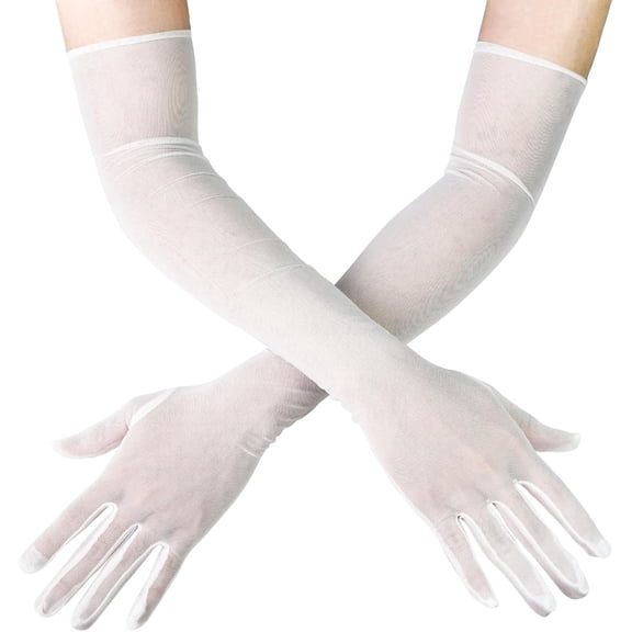 CAILDANL Tulle Mesh Gloves for Opera Party Costume Sun Protection