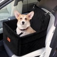 thumbnail image 2 of Dog Booster Car Seat for Small/Medium Dogs Up to 35lbs, DOMIPET Pet Car Travel Bed with Storage Pockets & Safety Belt, Elevated Cushion Fully Detachable and Washable, 2 of 9