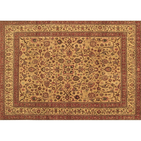 Ahgly Company Indoor Rectangle Persian Brown Traditional Area Rugs, 8' x 10'