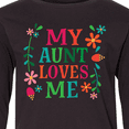 thumbnail image 4 of Inktastic My Aunt Loves Me Niece Long Sleeve Youth T-Shirt, 4 of 5