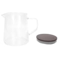 thumbnail image 2 of Ménagère Cafetière avec couvercle en verre résistant à la chaleur avec poignée d'isolation thermique pour thé, lait, jus (500 ml), 2 of 14