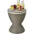 thumbnail image 2 of Topcobe 3 in 1 8 Gallon Patio Rattan Cooler Bar Table with Adjust Ice Bucket, Modern Patio Furniture Set-Brown, 2 of 8