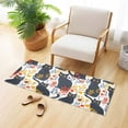 Black Cat Seamless Pattern Bath Mat 39x20 Inch Soft Absorbent Non-Slip ...