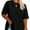 Black, variant on Women's Plus Size T Shirts Oversized Tees Summer Half Sleeve Crew Neck Tunic Tops