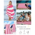 thumbnail image 5 of Pink Striped Beach Towels Oversized Super Absorbent, Modern Simple Monochrome Geometric White Lightweight Bath Towel Quick Dry Sets For Bathroom/Pool/Rv Camping/Beach Play/Gym Room/Picnic 23"x47", 5 of 8