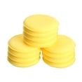 thumbnail image 1 of 12 Uds. Almohadillas de limpieza de esponja para encerar redondas herramienta de limpieza amarilla ultrasuave para coches, 1 of 6