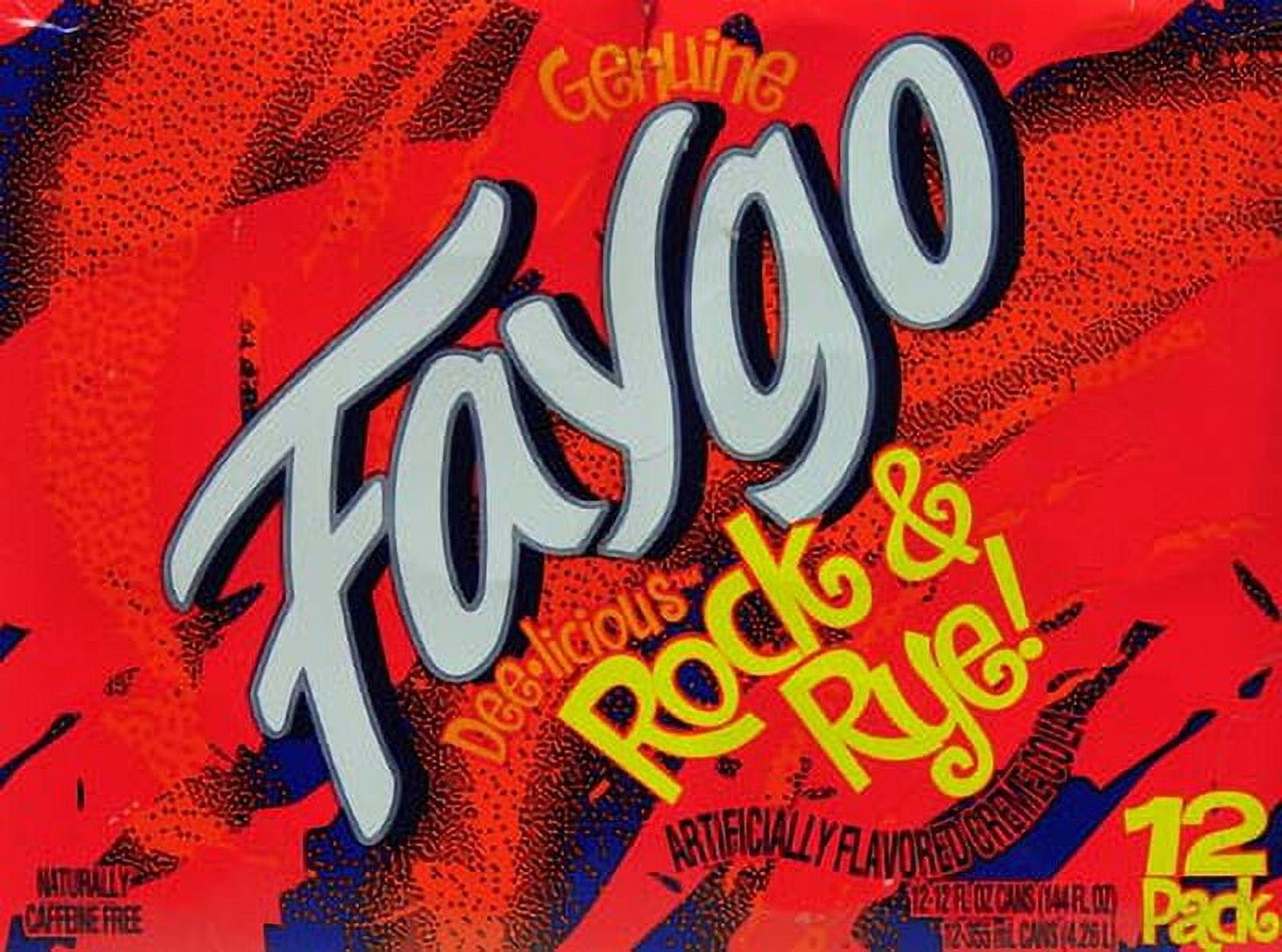 Faygo Rock & Rye Cream Soda Pop, 12 Fl Oz, 12 Pack Cans