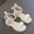 thumbnail image 3 of WOYY Girls Sandals Kids Open Toe Ankle Strap Dress Shoes Wedding Party Princess Shoes, 3 of 5