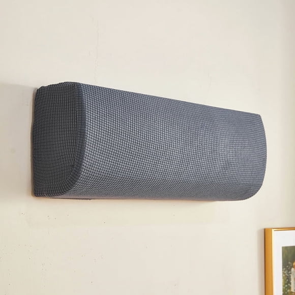 Nvzi pieza de cubierta de polvo para aire acondicionado de pared, universal, elástica, de color sólido, simple, 90-110 cm (gris oscuro)