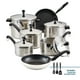thumbnail image 2 of Farberware Classic - Juego de ollas y sartenes de acero inoxidable, 15 piezas, 50049, plateado, 2 of 5