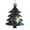 Christmas Tree Shape, variant on Angel Shape Christmas Wooden Hanging Ornaments, 6 Pcs, Xmas Tree Decor for Home Office with Wolf Painting Watercolor Design