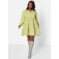 thumbnail image 3 of Rebdolls Women's Plus Oversized Layered Mini Dress - Green - 3X, 3 of 5