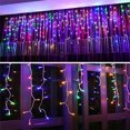 thumbnail image 3 of Decoración navideña 2023 Cortina de luces LED colgantes de 0,4 a 0,6 m, guirnalda de luces de carámbanos para exteriores, decoración de casa para Año Nuevo 2024, 3 of 5