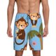 thumbnail image 1 of Fotbe Monkeys Swinging from Palms Pantalones Cortos de Pijama para Hombre, Ropa de Dormir, Pantalones de Pijama Cortos para Hombre-4X-Large, 1 of 6