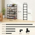 thumbnail image 5 of Krpimt 6-Tier Shoe Rack, 31.5" Stackable Shoe Organizer Storage Holds 18-24 Pairs, Metal Shoe Shelf for Entryway Hallway and Closet, Black, 5 of 10