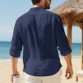 thumbnail image 3 of Yaoyar Timeless Button Down Shirt for Men, Solid Color Long Sleeve Collared Top for Smart and Casual Occasions, Versatile Wear, 3 of 7