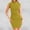 Green, variant on Women's Casual Tennis Dress 2024 Women Summer Dress Bodycon Ruched Neck Sleeveless Work Formal Party Wedding Guest Dress Brown L