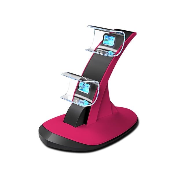 Controlador de juegos Cargador Dual Docks Gamepad Soporte de carga Gaming Grip Estación de carga rápida Reemplazo para PS5, Rojo Negro Speravity EL004740-03B