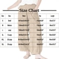 thumbnail image 2 of Miluxas Ladies' Trendy Wide Leg Lantern Pants with Pockets Solid Smoked High Waist Loose Fit Trousers Summer Outfits Boho Beach Wear Beige, 2 of 8