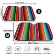 thumbnail image 2 of Goofa Mexican Serape Blanket Stripes Printed Car Windshield Sunshade,Foldable Reflective Sun Visor,UV Protection Heat Blocker Sunshade,Car Cooling Accessory-Small, 2 of 7