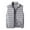 Grey, variant on Autumn And Winter Men's Light Down Vest Slim Solid Color Collar Sleeveless Jacket Horse Jacket