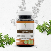 Secrets Of The Tribe Thyme Organic Capsules Dietary Supplement, Natural Herbal Capsules for Respiratory Health Support, Certified Organic Thyme (Thymus Vulgaris) Dried Leaf, 60 Capsules