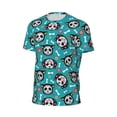 thumbnail image 6 of Wukai Skull Cat Print Men's Short-Sleeved Mesh T-Shirt,Quick-Dry Short Sleeve Workout T-Shirt-6X-Large, 6 of 8