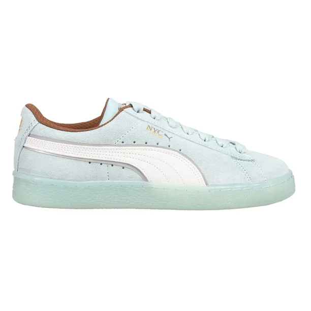 PU & MA Suede Nyc Lace Up Womens Blue Sneakers Casual Shoes 40084201