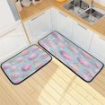thumbnail image 7 of 2-Piece Kitchen Rugs Set Non-Slip Mats Carpet Floor for Kitchen, Bathroom (19.7"x27.6" & 19.7"x47.2") Seashells and Pearls Pattern, 7 of 7