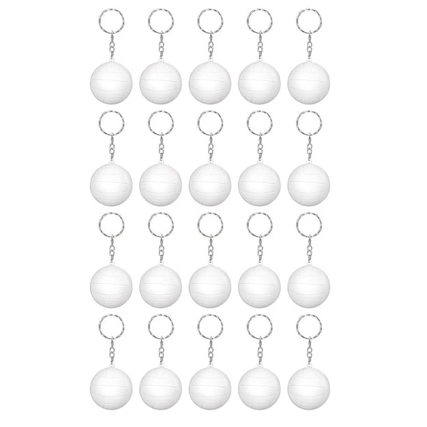 Paquete de 20 Llaveros de Pelota de Voleibol para Favores de Fiesta, Pelota AntiestréS de Voleibol, Premio de Escolar, Centro de Mesa Deportivo