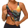 thumbnail image 3 of Fuzoiu Sunset Floral Fantasy Landscape Print Women's Sports Vest,U-Back Sports Tank,Gym Vests,Athletic Sleeveless Shirts,Exercise Undershirts,Yoga, Gym, and Dance Wear-Medium, 3 of 8