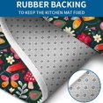 thumbnail image 4 of Pioneer Flower Floral Print Pattern Bathroom Rugs Sets 3 Piece,Toilet Cover Set,Absorbent Non Slip Bathroom Mats Sets with U-Shaped Contour Rug Toilet Rug Set, 4 of 5