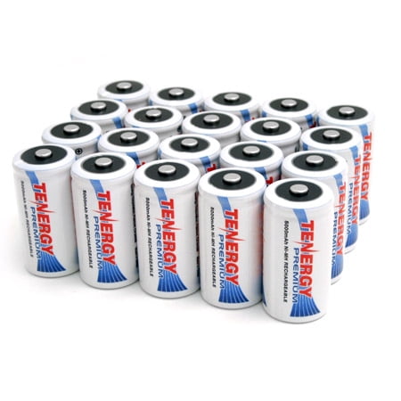 Tenergy Premium C Size 5000mAh High Capacity NiMH Rechargeable Batteries, 20-Pack