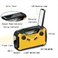 thumbnail image 3 of Emergency Radio Solar Hand Crank Radio AM/FM Radio LED Flashlight SOS Alarm Power Bank Speaker Gray, 3 of 8