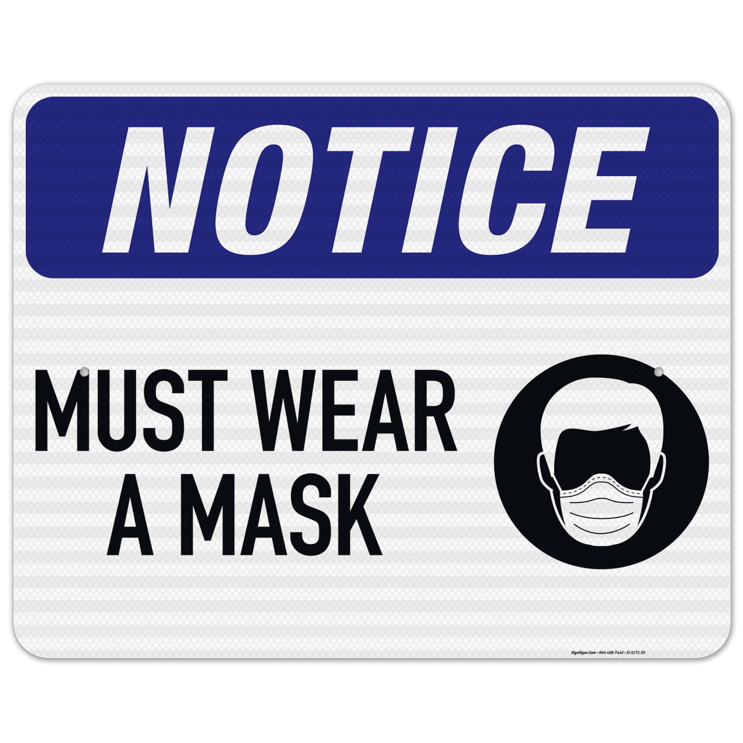 Mask Table Sign Mask Sign, 24x30 Reflective Aluminum EGP - Walmart.com