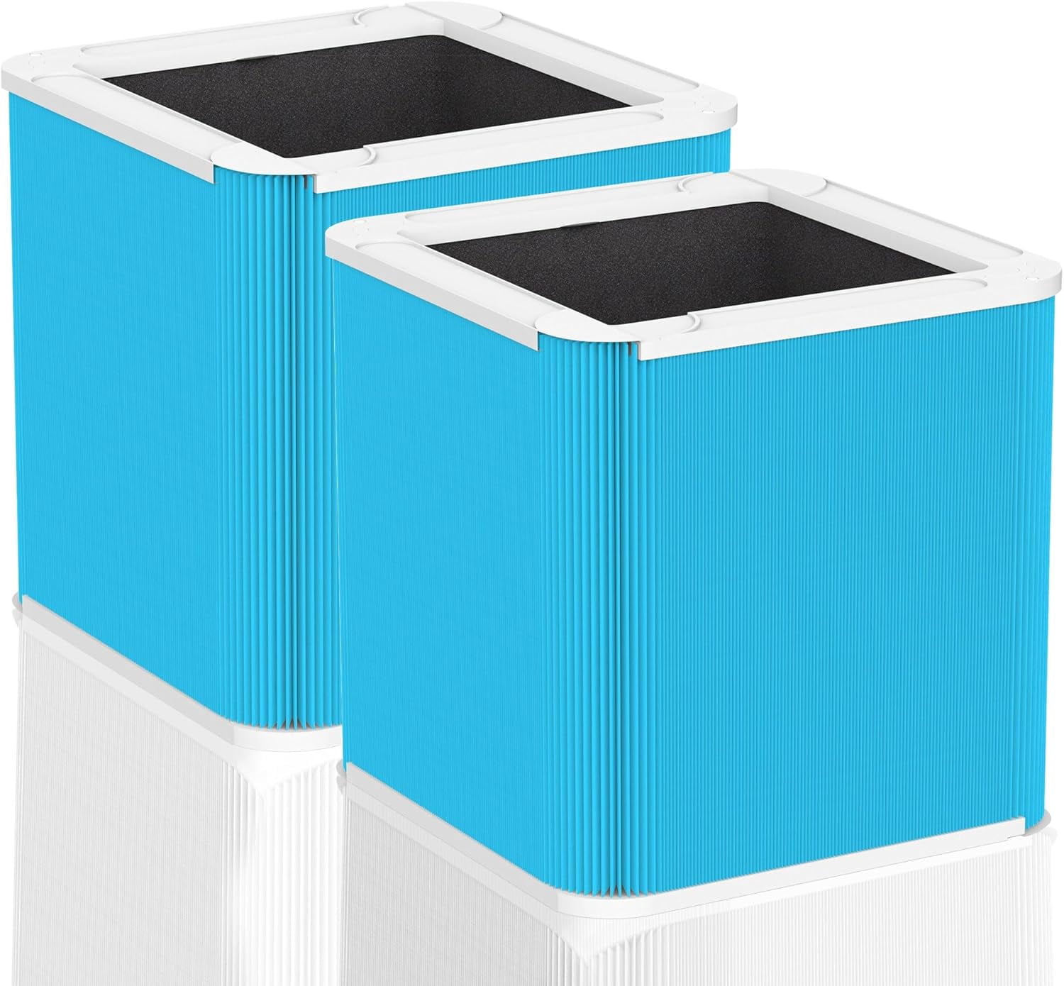 2 Pack 211+ Allergen Defense Replacement Filter Compatible with Blueair Blue Pure 211+ and 211+ Auto, Air Filter Replacement 211 with Activated Carbon Filter