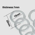 thumbnail image 2 of 10Pcs Pedal Washers, Stainless Steel Replacement Silver for Moutain Bike Road Bicycle, 2 of 8